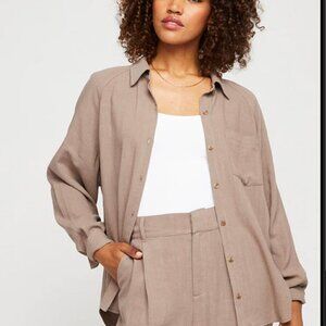 Gentle Fawn Size XS Indiana Sparrow Brown Button Down Long Sleeve Top NEW